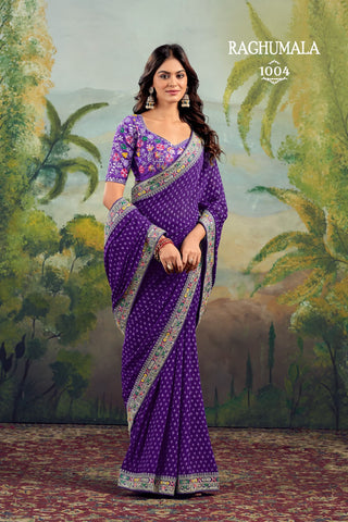 georgette-weightless-sarees-with-mina-embroidery-border-blouse-color-purple