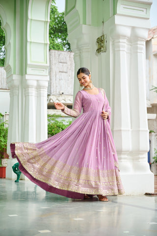 gown-dupatta-set-faux-georgette-with-siquins-embroidered-work-color-lavender-2