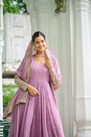 gown-dupatta-set-faux-georgette-with-siquins-embroidered-work-color-lavender-3