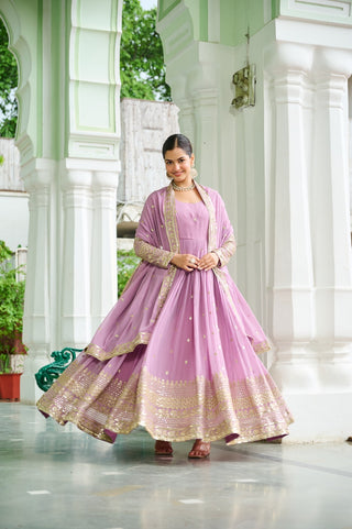 gown-dupatta-set-faux-georgette-with-siquins-embroidered-work-color-lavender-4