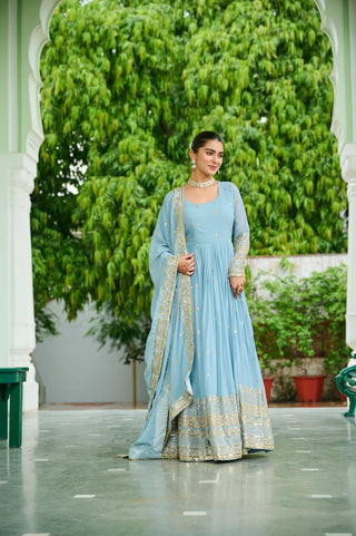 gown-dupatta-set-faux-georgette-with-siquins-embroidered-work-color-sky-2