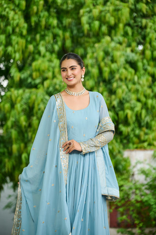 gown-dupatta-set-faux-georgette-with-siquins-embroidered-work-color-sky-4