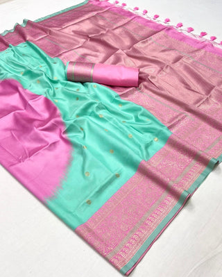 handloom-weaving-silk-sarees-color-green-pink-2