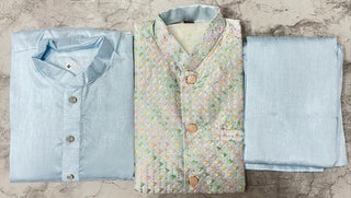 heavy-banglori-silk-men-kurta-pyjama-koti-set-embroidery-sequence-work-color-sky-blue-2
