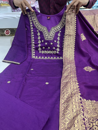 heavy-chanderi-silk-salwar-kameez-dupatta-suit-set-with-embroidery-zari-work-color-purple-8