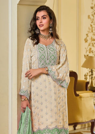 heavy-chinon-kameez-plazzo-dupatta-set-with-embroidery-print-work-color-green-2