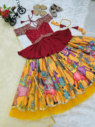 heavy-chinon-lehenga-kediya-style-choli-dupatta-set-with-print-embroidery-sequence-work-color-mustard-3