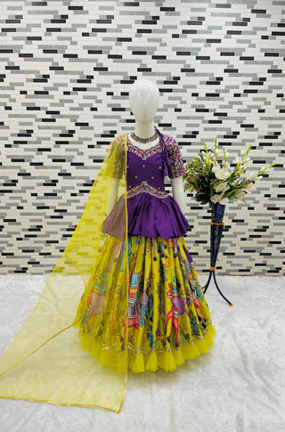 heavy-chinon-lehenga-kediya-style-choli-dupatta-set-with-print-embroidery-sequence-work-color-parrot-green-1