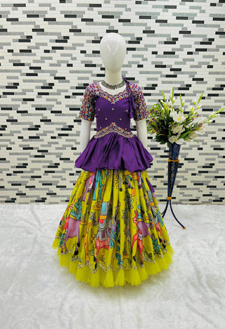 heavy-chinon-lehenga-kediya-style-choli-dupatta-set-with-print-embroidery-sequence-work-color-parrot-green-2