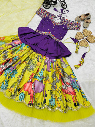 heavy-chinon-lehenga-kediya-style-choli-dupatta-set-with-print-embroidery-sequence-work-color-parrot-green-5