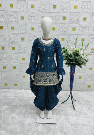 heavy-chinon-silk-girls-top-dhoti-salwar-dupatta-set-with-digital-print-embroidery-sequence-work-color-navy-blue-4