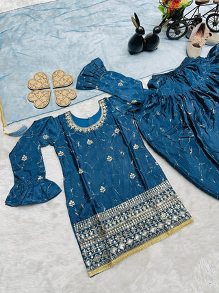 heavy-chinon-silk-girls-top-dhoti-salwar-dupatta-set-with-digital-print-embroidery-sequence-work-color-navy-blue-6