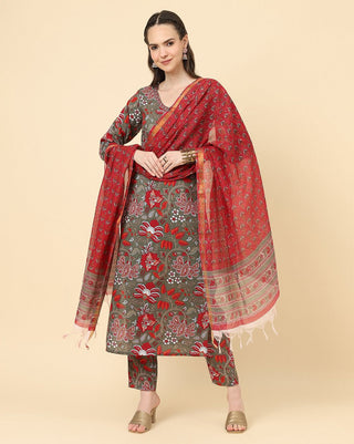     heavy-cotton-salwar-bottom-dupatta-set-with-print-work-red