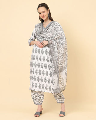 heavy-cotton-salwar-bottom-dupatta-set-with-print-work-white-grey