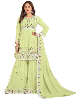 heavy-fox-georgette-salwar-suit-with-stylish-sharara-color-lime-green