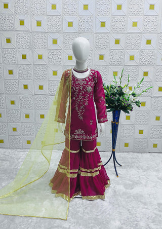 heavy-fox-georgette-top-sharara-dupatta-set-sequence-embroidery-work-magenta-6