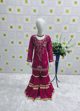 heavy-fox-georgette-top-sharara-dupatta-set-sequence-embroidery-work-magenta-7