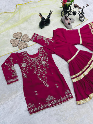 heavy-fox-georgette-top-sharara-dupatta-set-sequence-embroidery-work-magenta-8
