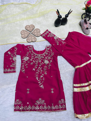 heavy-fox-georgette-top-sharara-dupatta-set-sequence-embroidery-work-magenta-9