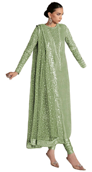 heavy-organza-kurti-set-with-embroidery-work-color-olive-green-1