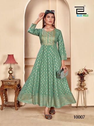 heavy-rayon-anarkali-style-long-gown-with-print-work-color-green