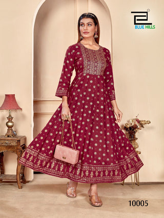 heavy-rayon-anarkali-style-long-gown-with-print-work-color-maroon