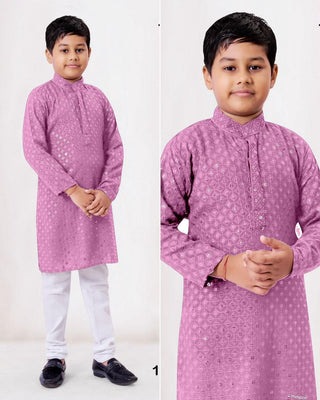 heavy-rayon-boys-kurta-pyjama-set-chikankari-work-color-pink