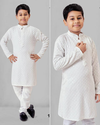 heavy-rayon-boys-kurta-pyjama-set-chikankari-work-color-white