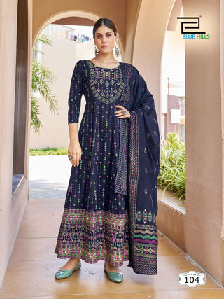 heavy-rayon-gown-dupatta-suit-set-print-foil-work-color-navy-blue