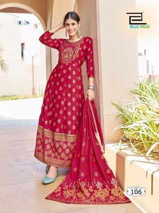 heavy-rayon-gown-dupatta-suit-set-print-foil-work-color-wine