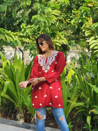 heavy-rayon-short-length-tops-with-embroidery-work-color-maroon-2