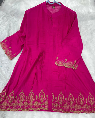 heavy-rayon-slub-short-length-kurti-with-embroidery-cut-work-1