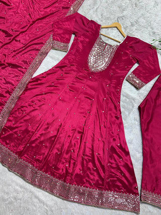heavy-shinon-silk-kali-cut-sequence-zari-embroidery-lace-work-color-maroon-2