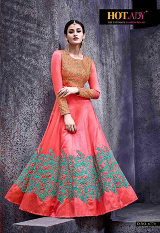 2-4 Days Delivery! HotAdy Pure Georgette top and Santoon bottom gown with  Embroidery Work, Listing ID: 9975772709146 (Copy)