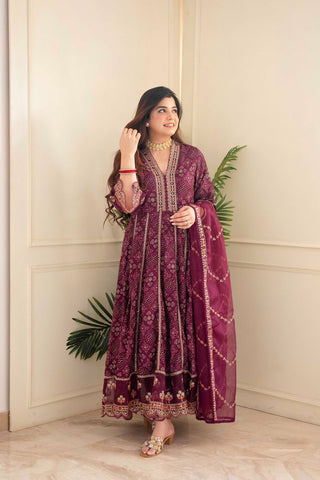 indian-women-gown-rayon-foil-embroidery-wine