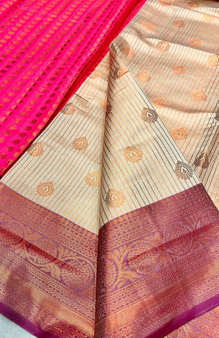 2-3 Days Delivery! New Launching Premium Banarsi Kanjivaram Silk Saree Fully Stitched Blouse, Listing ID: 9030169919770