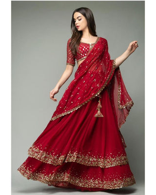 indian-women-lehenga-choli-georgette-embroidery-sequins-red-color