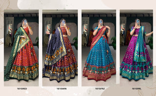A exquisite Tussar Silk Lehenga Choli Set with Perfect print design Fully Stitched, Listing ID: PRE8971728027930