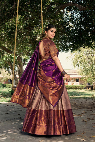 jacquard-silk-lehenga-choli-dupatta-set-zari-weaving-work-color-brown-2