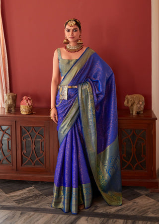 kanchivaram-saree-with-copper-zari-work-color-blue-1