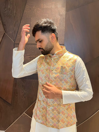 koti-kurta-pyjama-set-pure-cotton-with-jacquerd-color-a-2