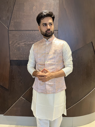koti-kurta-pyjama-set-pure-cotton-with-jacquerd-color-c-2