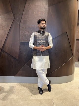 koti-kurta-pyjama-set-pure-cotton-with-jacquerd-color-f-1