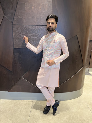 koti-kurta-pyjama-set-pure-cotton-with-jacquerd-color-g-1