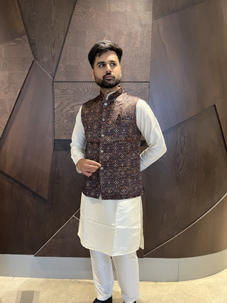 koti-kurta-pyjama-set-pure-cotton-with-jacquerd-color-h-3