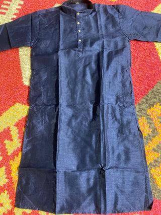 koti-kurta-pyjama-set-silk-with-jacquard-color-navy-blue-3
