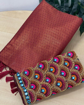 kuber-pattu-soft-silk-saree-jacquard-color-wine