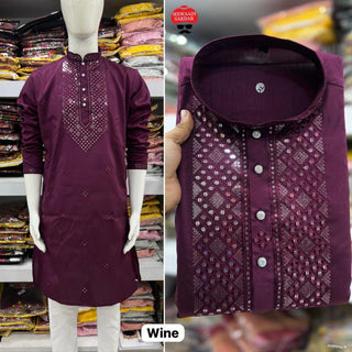 kurta-pyjama-set-heavy-silk-with-embroidery-work-color-wine-1