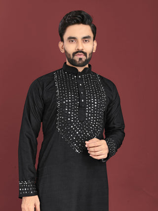 kurta-pyjama-set-silk-with-mirror-hand-work-color-black-2
