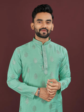 kurta-pyjama-set-viscose-silk-sequence-embroidery-work-color-teal-3